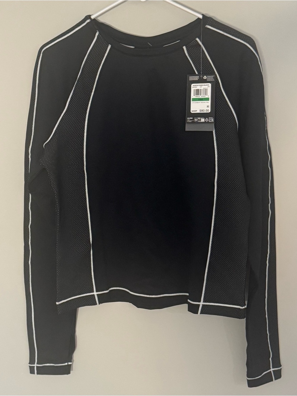 Under Armour NEW ColdGear Textured Crew Compression Shirt Wmn L 6003999